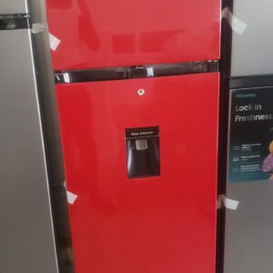 Hisense 204L Top Freezer with Dispenser. Red Color