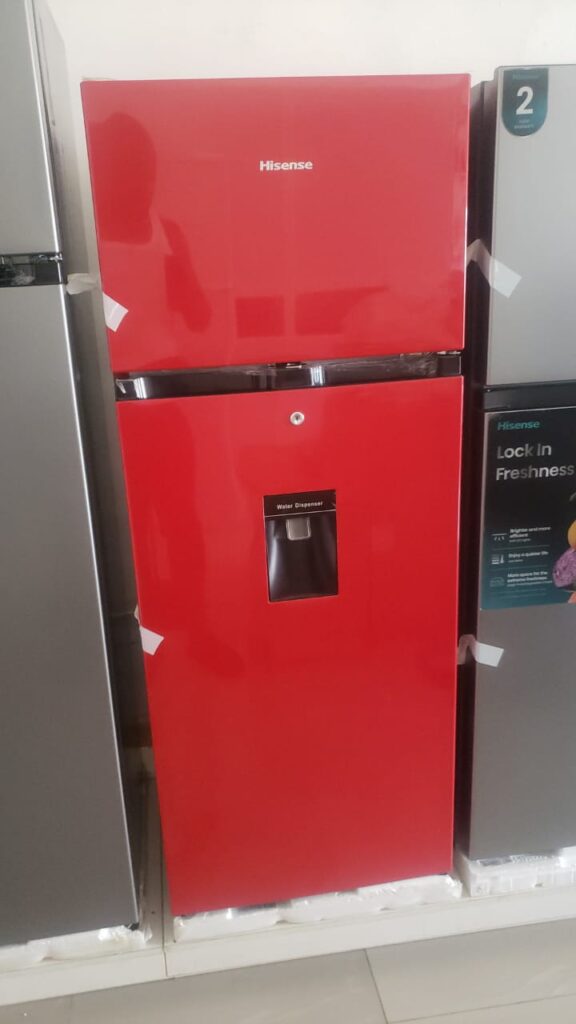 Hisense 204L Top Freezer with Dispenser. Red Color