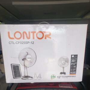 12 Inches Table Solar fan from Lontor. Price