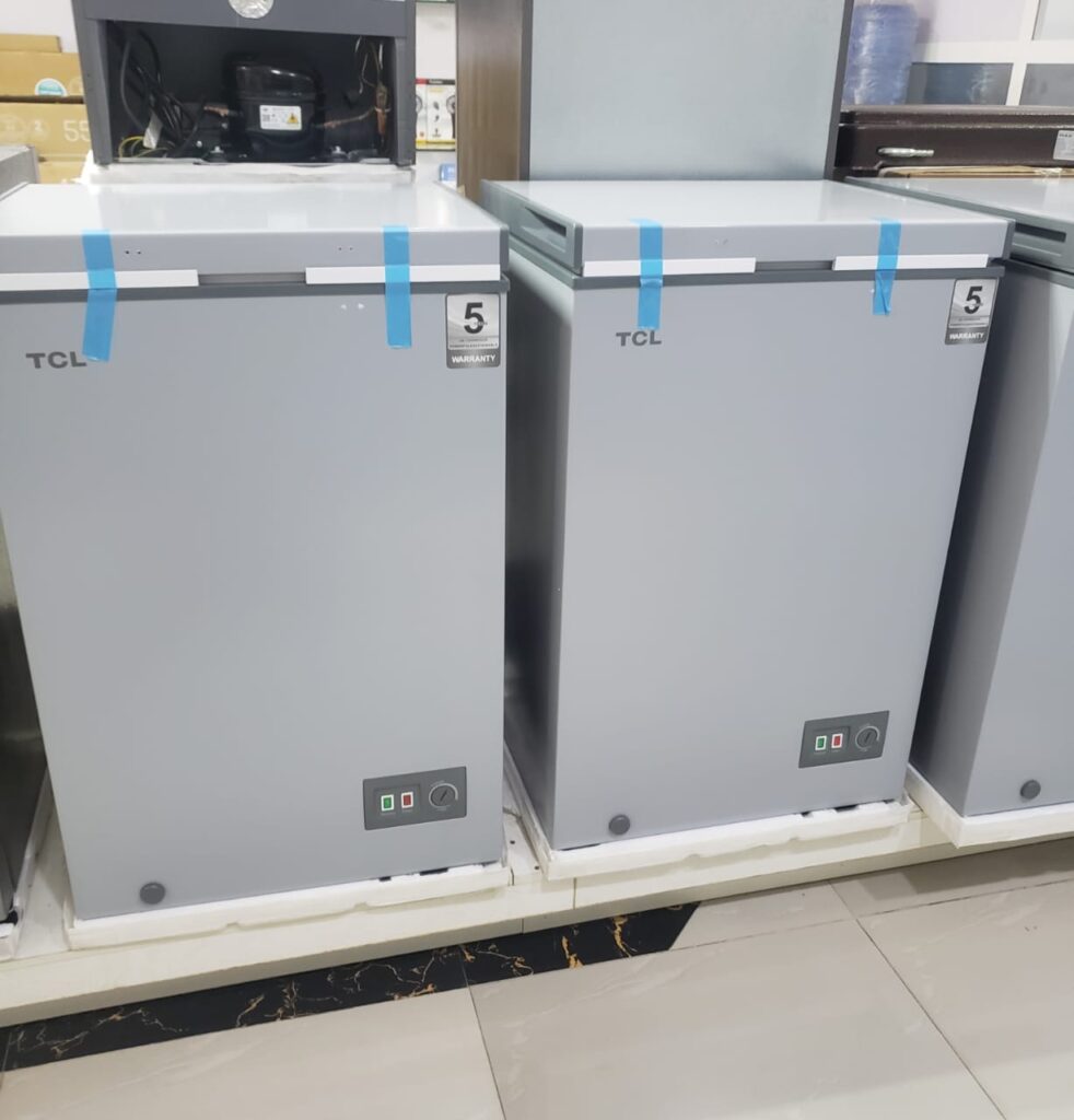 106L TCL Chest Freezer. Grey Color