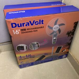16Inches Duravolt 4-1 Solar Fan White Color